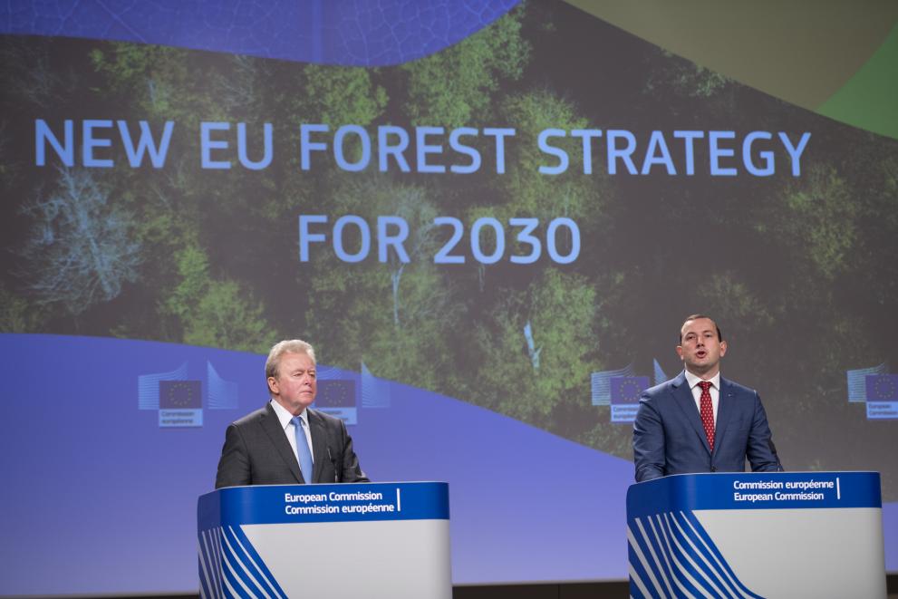 Press conference by Janusz Wojciechowski and Virginijus Sinkevičius, European Commissioners, on the EU Forest Strategy