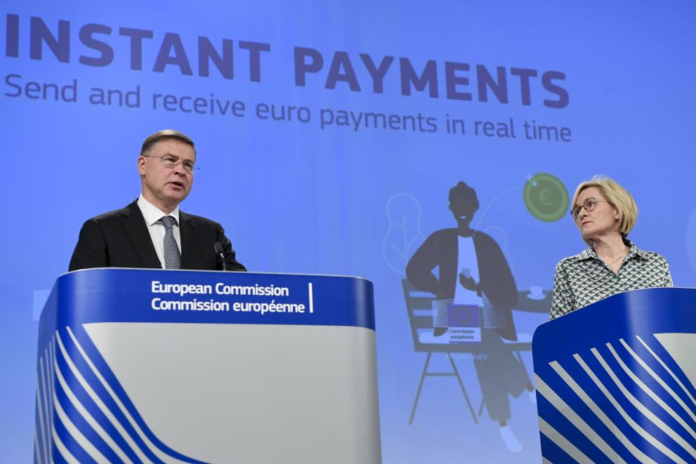 Press conference by Valdis Dombrovskis, Executive Vice-President of the European Commission, and Mairead McGuinness, European Commissioner, on the Commission's proposal for a regulation on instant payments