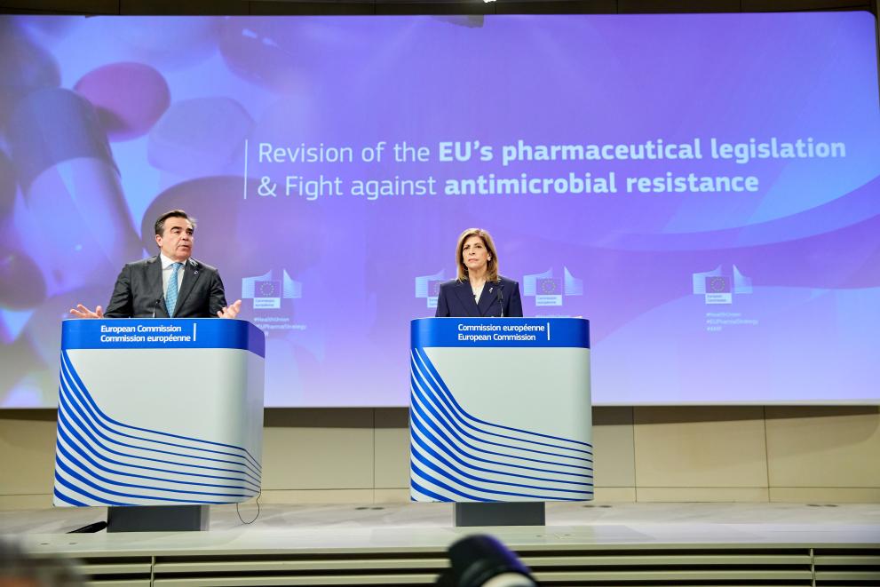 Press conference by Margaritis Schinas, Vice-President of the European Commission, and Stella Kyriakides, European Commissioner, on the Pharmaceutical package 